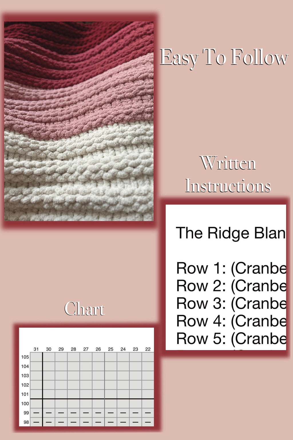 The Ridge Blanket - Finger Knit Pattern – Finger and Loom (PDF Download)
