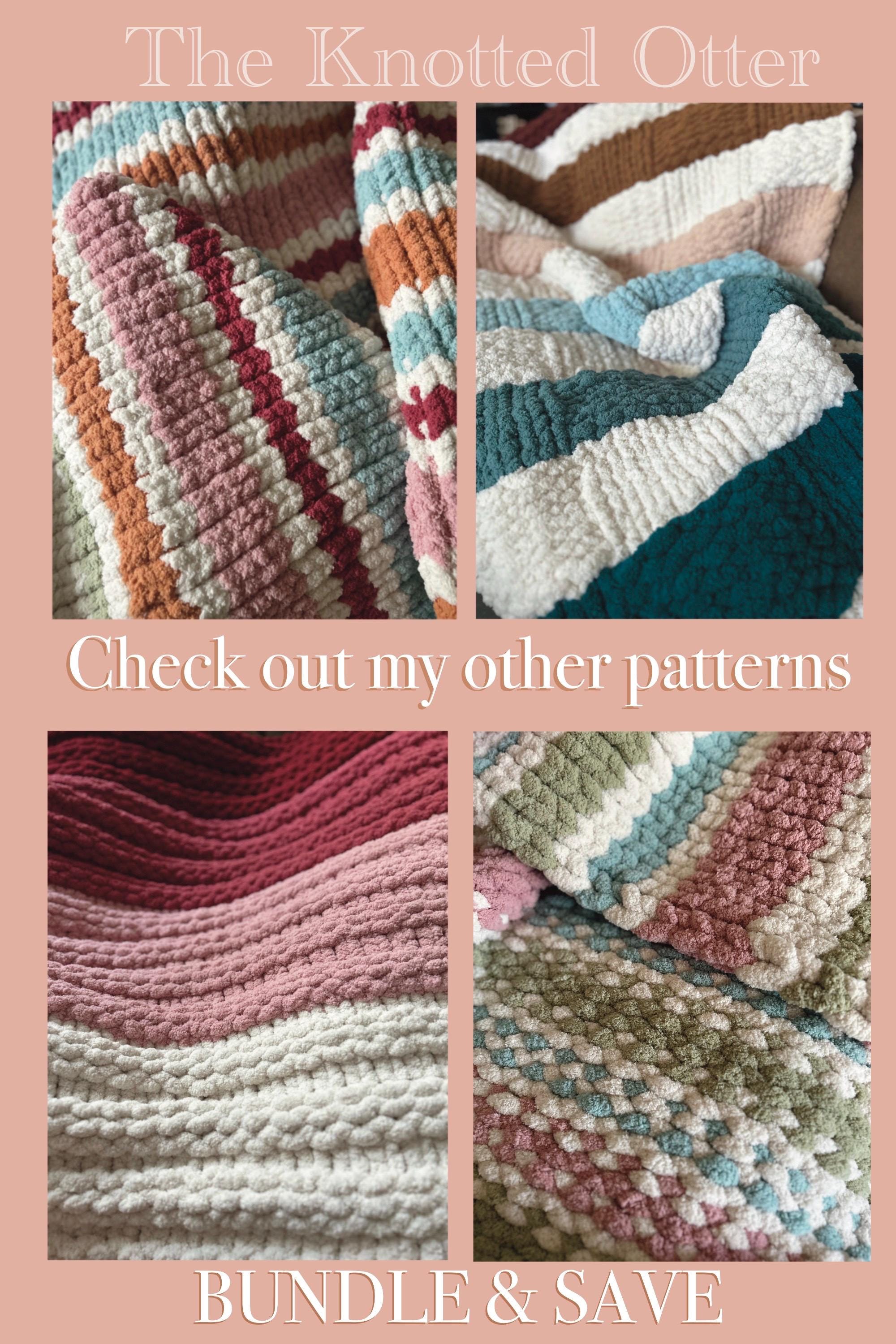 Spring Blossoms Finger Knit Blanket Pattern – Loom Friendly (PDF Download)