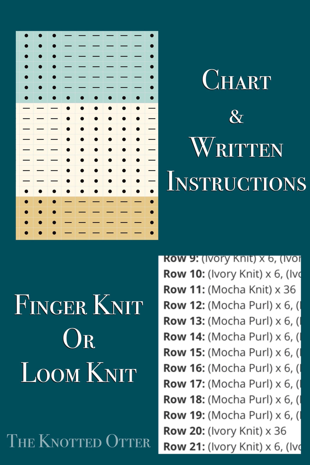 Basket Weave Gradient- Finger Knit Pattern – Finger and Loom (PDF Download)