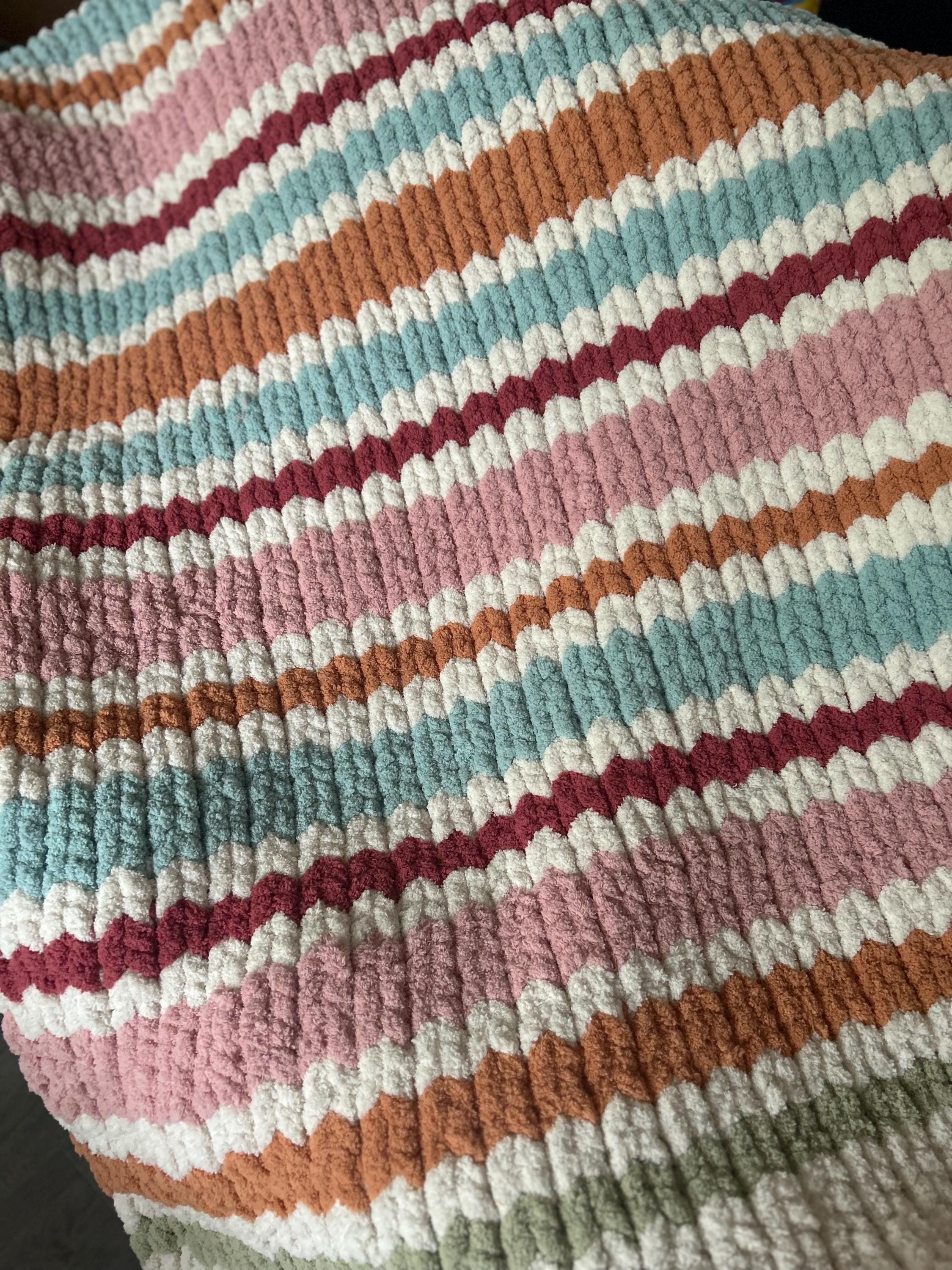 Spring Blossoms Finger Knit Blanket Pattern – Loom Friendly (PDF Download)