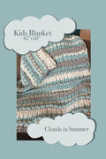 Finger Knitting Pattern - Clouds in Summer Child Size (PDF File Only) - Chunky Blanket Pattern