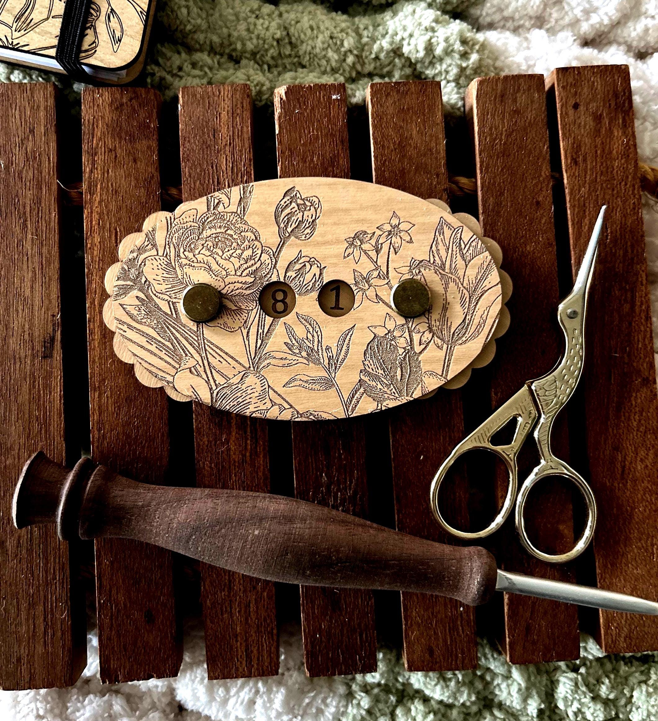 Row Counter for Knitting and Crochet Sunflower Paper