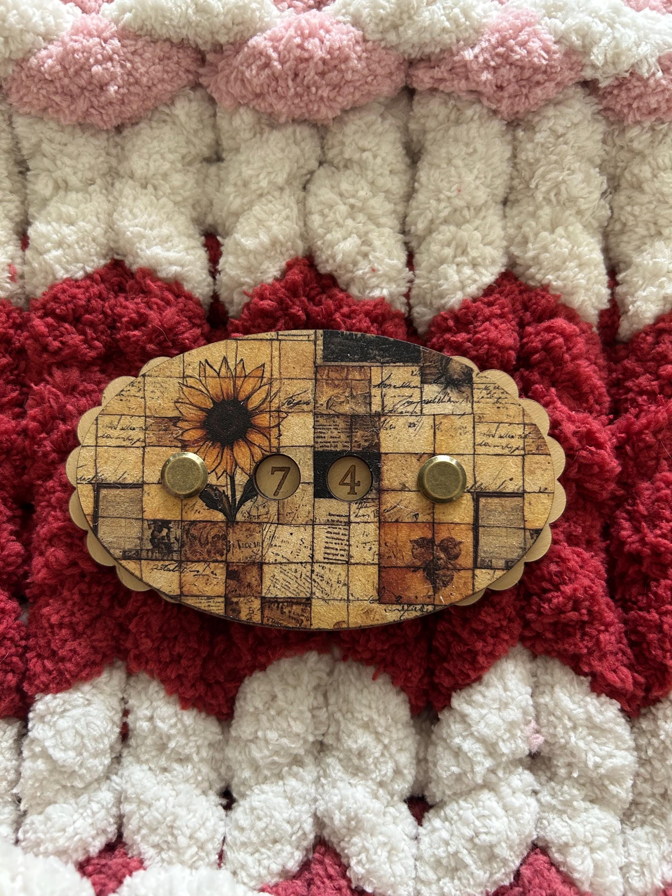 Row Counter for Knitting and Crochet Sunflower Paper